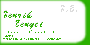 henrik benyei business card